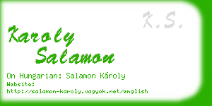 karoly salamon business card